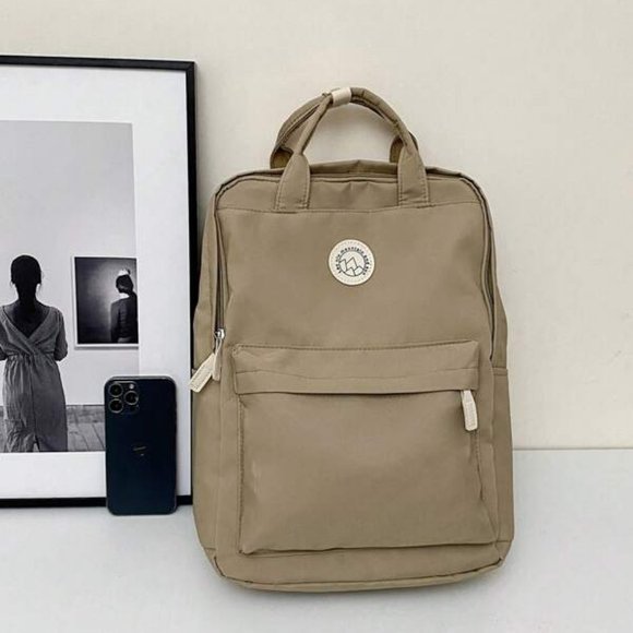 18L Waterproof Patch Decor Laptop Backpack main image 3